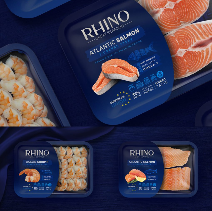 海鮮產品包裝設計：Rhino海鮮品牌和包裝設計